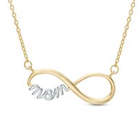 Infinity "MOM" Necklace in 10K Two-Tone Gold|Peoples Jewellers