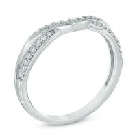 0.20 CT. T.W. Diamond Contour Wedding Band in 14K White Gold|Peoples Jewellers