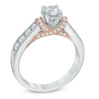 1.00 CT. T.W. Diamond Collar Engagement Ring in 14K Two-Tone Gold|Peoples Jewellers