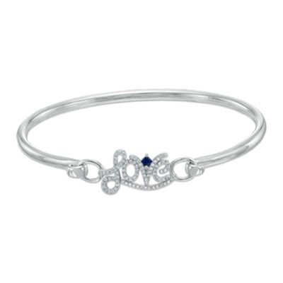 Vera Wang Love Collection 0.23 CT. T.W. Diamond "Love" Bangle in Sterling Silver|Peoples Jewellers