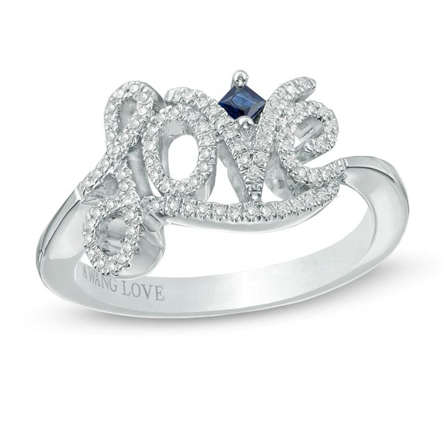 Vera Wang Love Collection 0.18 CT. T.W. Diamond "Love" Ring in Sterling Silver