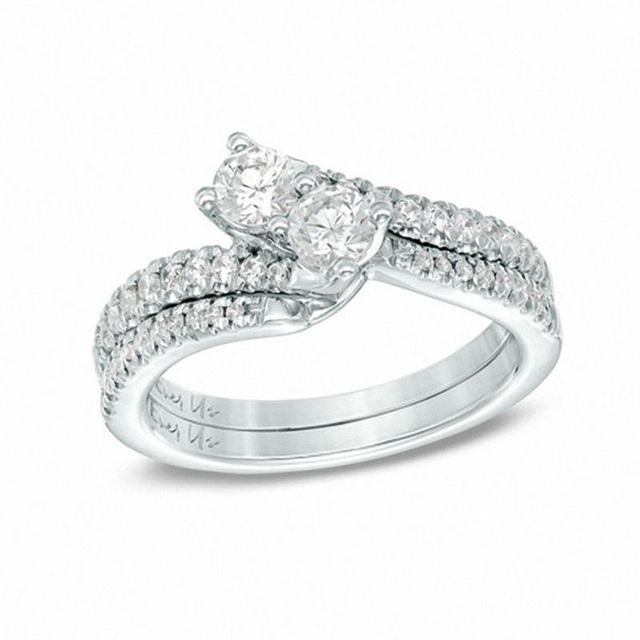 Ever Us™ CT. T.W. Two-Stone Diamond Ring in 14K White Gold|Peoples Jewellers