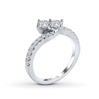 Ever Us™ CT. T.W. Two-Stone Diamond Bypass Ring in 14K Gold|Peoples Jewellers