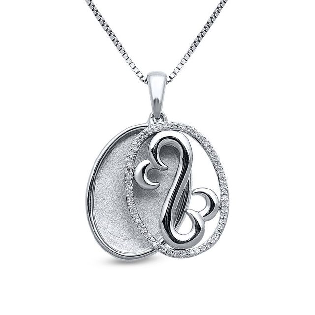 Open Hearts Waves by Jane Seymour™ 0.06 CT. T.W. Diamond Waves Pendant in Sterling Silver|Peoples Jewellers