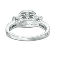 0.45 CT. T.W. Princess-Cut Diamond Past Present Future® Double Frame Engagement Ring in 10K White Gold|Peoples Jewellers