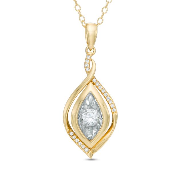 Unstoppable Love™ 0.25 CT. T.W. Diamond Infinity Flame Pendant in 10K Two-Tone Gold|Peoples Jewellers