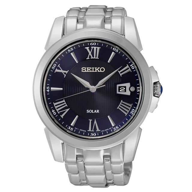 Peoples Men's Seiko Le Grand Sport Solar Watch with Blue Dial (Model:  SNE395) | Metropolis at Metrotown