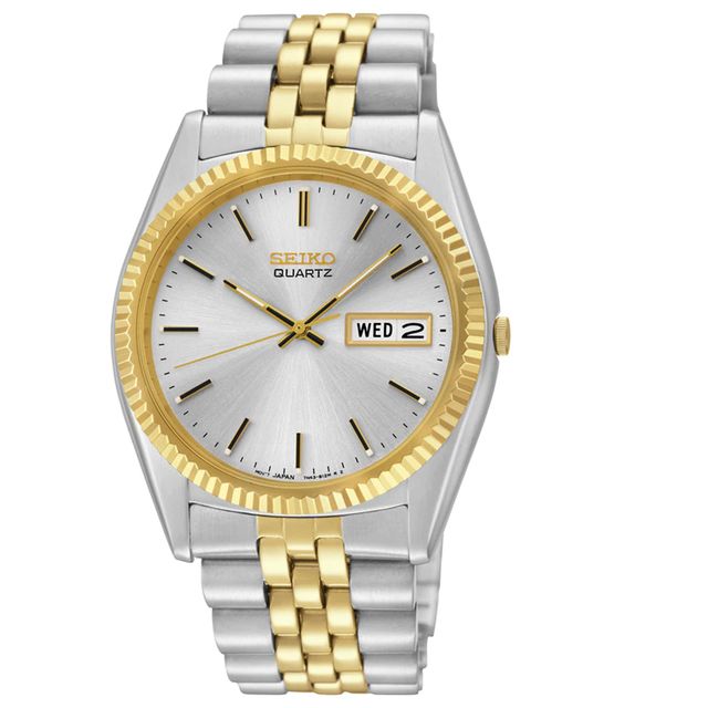 Men's Seiko Two-Tone Watch with White Dial (Model: SGF204M)|Peoples Jewellers