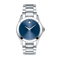 Men's Movado Masino™ Stainless Steel Watch with Blue Dial (Model: 606332)|Peoples Jewellers