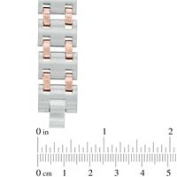 Men's 0.50 CT. T.W. Diamond Double Row ID Bracelet in Stainless Steel and Rose IP - 8.5"|Peoples Jewellers