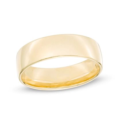 Men's 6.5mm Comfort Fit Wedding Band in 14K Gold - Size 10|Peoples Jewellers