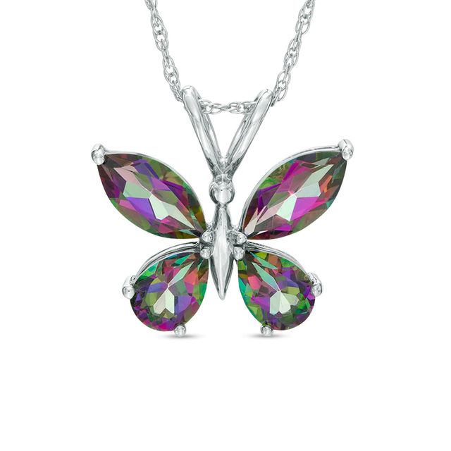 Mystic Fire® Topaz Butterfly Pendant in Sterling Silver|Peoples Jewellers