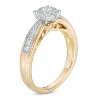 0.50 CT. T.W. Diamond Frame Engagement Ring in 14K Gold|Peoples Jewellers