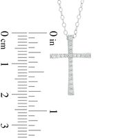 0.18 CT. T.W. Diamond Cross Pendant in 10K White Gold|Peoples Jewellers