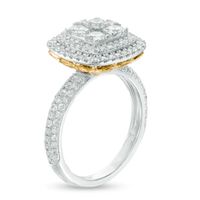 2.00 CT. T.W. Composite Diamond Frame Engagement Ring in 14K Two-Tone Gold|Peoples Jewellers