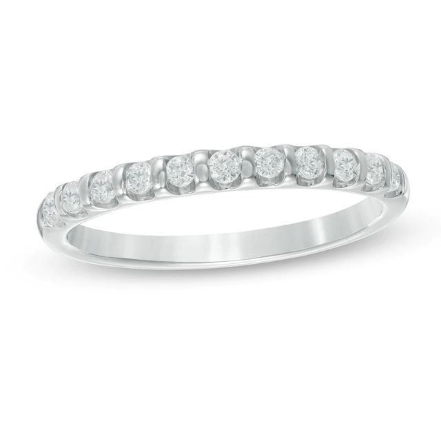 0.25 CT. T.W. Certified Canadian Diamond Wedding Band in 14K White Gold (I/I2)|Peoples Jewellers