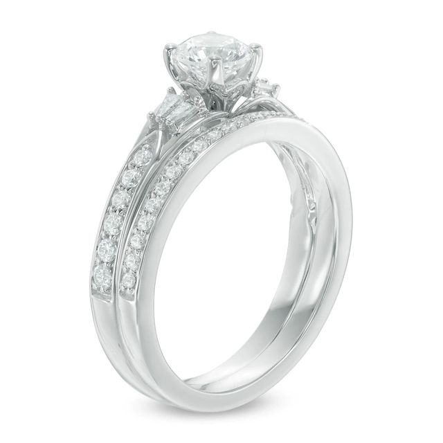 Celebration Canadian Grand™ 0.95 CT. T.W. Certified Diamond Bridal Set in 14K White Gold (H-I/I1)