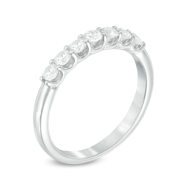 Celebration Canadian Ideal 0.50 CT. T.W. Diamond Seven Stone Band in 14K White Gold (I/I1)|Peoples Jewellers