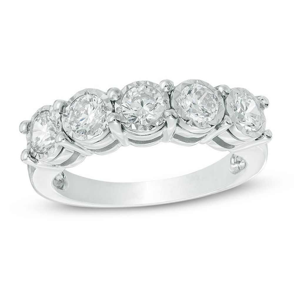 1.00 CT. T.W. Diamond Five Stone Anniversary Band in 10K Gold|Peoples Jewellers