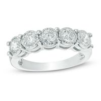 1.00 CT. T.W. Diamond Five Stone Anniversary Band in 10K Gold|Peoples Jewellers