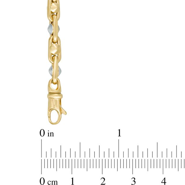 Men's Link Chain Bracelet in 10K Two-Tone Gold|Peoples Jewellers