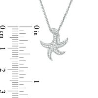 0.10 CT. T.W. Diamond Starfish Pendant in Sterling Silver|Peoples Jewellers