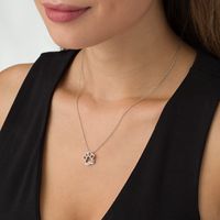 0.10 CT. T.W. Diamond Paw Print Pendant in Sterling Silver|Peoples Jewellers