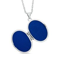 Oval Flower Locket in Sterling Silver|Peoples Jewellers