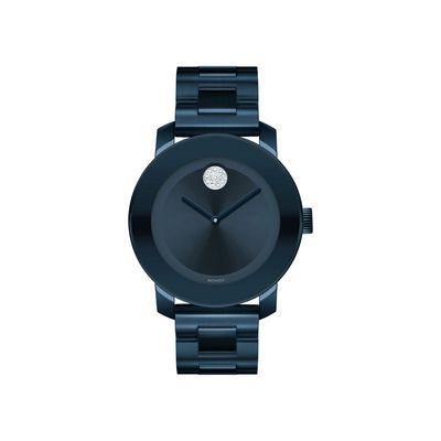 Ladies' Movado Bold® Crystal Accent Blue IP Watch (Model: 3600388)|Peoples Jewellers