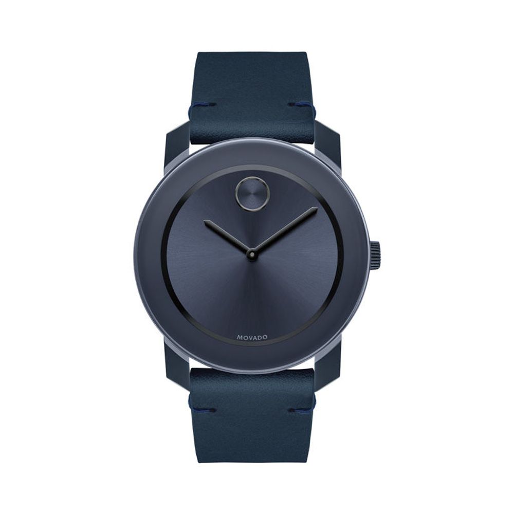 Men's Movado Bold® Strap Watch with Navy Dial (Model: 3600370)|Peoples Jewellers