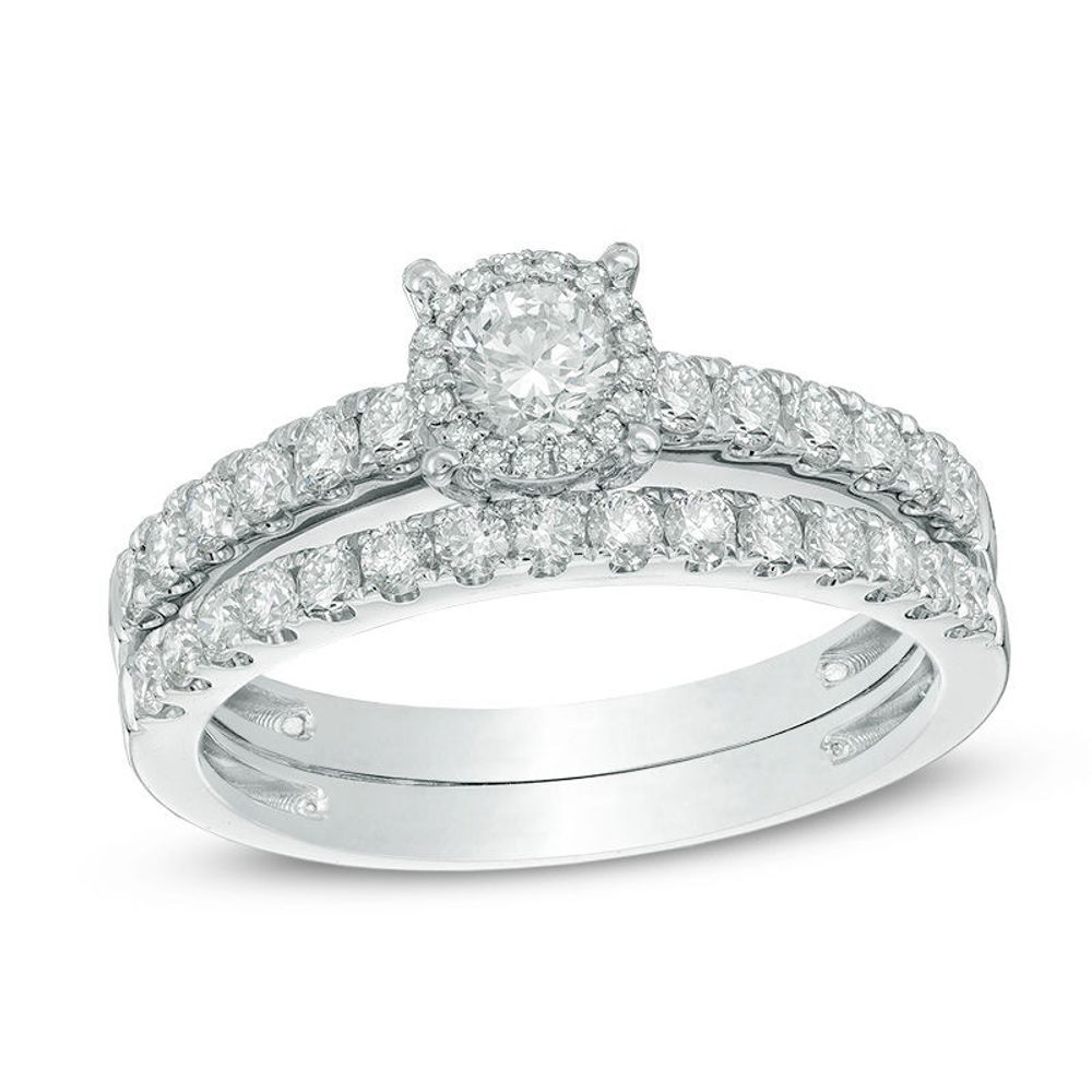 1.00 CT. T.W. Diamond Bridal Set in 14K White Gold|Peoples Jewellers