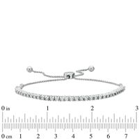 0.09 CT. T.W. Diamond Bolo Bracelet in Sterling Silver - 9.5"|Peoples Jewellers