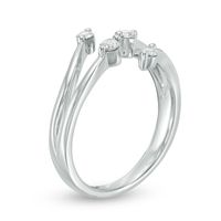 0.25 CT. T.W. Diamond Four Stone Bypass Ring in 10K White Gold|Peoples Jewellers