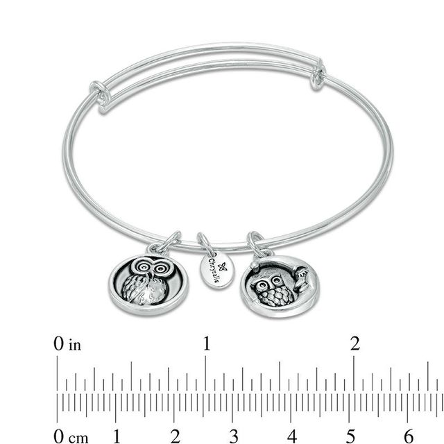 Chrysalis "Wisdom" Charms Adjustable Bangle in White Brass|Peoples Jewellers