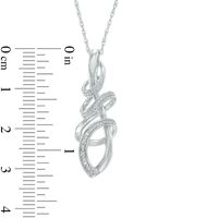 Diamond Accent Twist Pendant in Sterling Silver|Peoples Jewellers