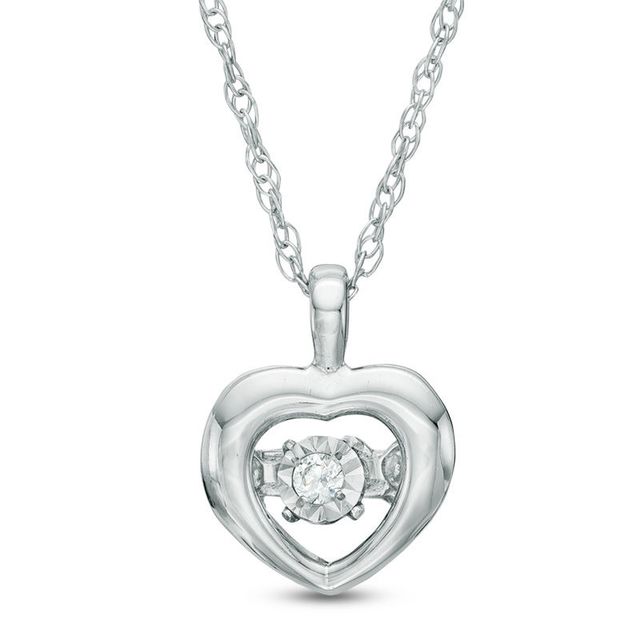 Unstoppable Love™ Diamond Accent Heart Outline Pendant in 10K White Gold|Peoples Jewellers