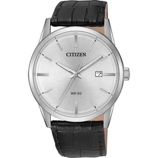 Men's Citizen Quartz Strap Watch with White Dial (Model: BI5000-01A)|Peoples Jewellers
