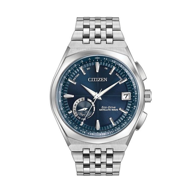 Men's Citizen Eco-Drive® Satellite Wave-World Time GPS Watch with Blue Dial (Model: CC3020-57L)