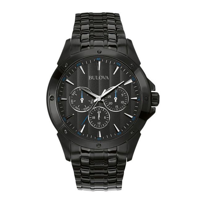 Men's Bulova Classic Black IP Watch (Model: 98C121)