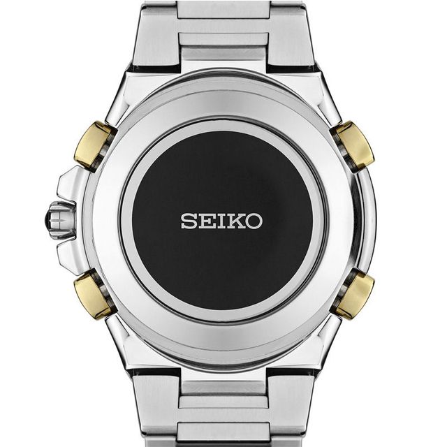 Peoples Men's Seiko Prospex World Time Solar Chronograph Two-Tone Watch  with Black Dial (Model: SSC508) | Metropolis at Metrotown