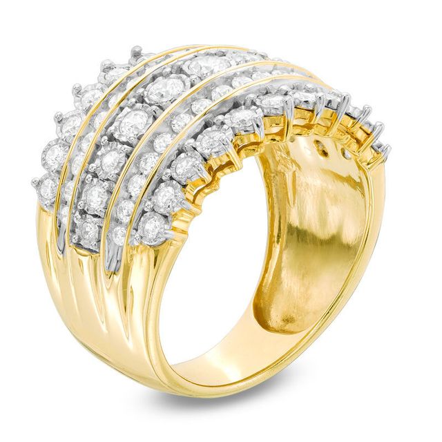 1.00 CT. T.W. Diamond Multi-Row Anniversary Band in 10K Gold|Peoples Jewellers