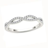 0.13 CT. T.W. Diamond Twist Ring in 10K White Gold|Peoples Jewellers