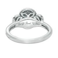 0.45 CT. T.W. Diamond Past Present Future® Oval Double Frame Engagement Ring in 10K White Gold|Peoples Jewellers