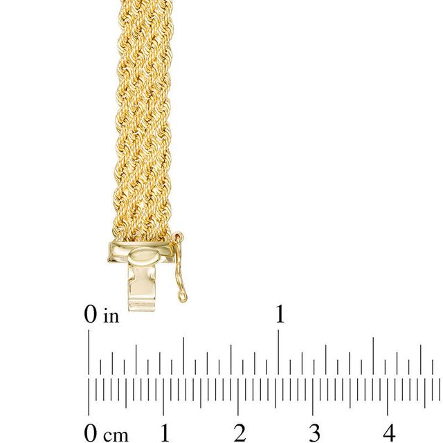 Peoples Italian Gold Men's 4.4mm Rope Chain Necklace in 14K Gold - 22