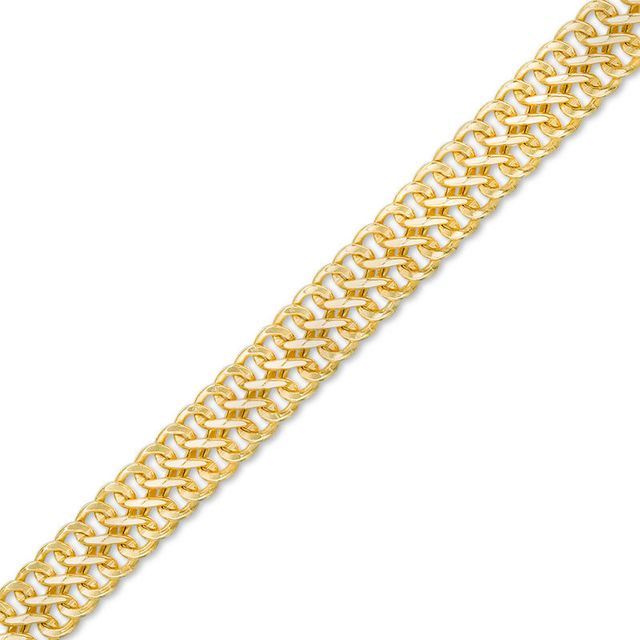 Italian Gold Leaf Cutout Bracelet in 14K Gold - 7.25