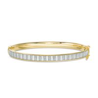 Glitter Enamel Striped Bangle in 14K Gold|Peoples Jewellers