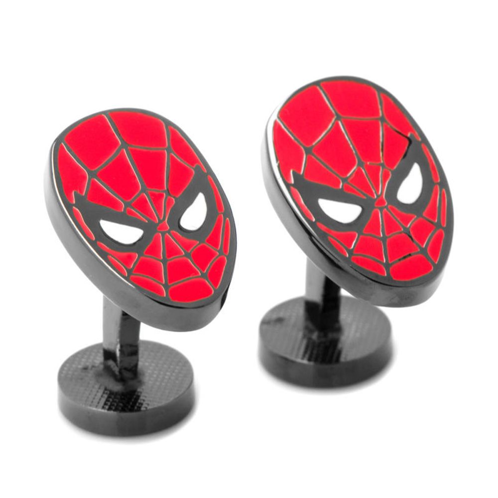 Men's ©MARVEL Spider-Man Enamel Cuff Links in Grey Rhodium Brass|Peoples Jewellers