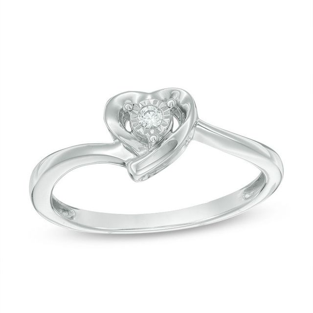 silver heart promise ring