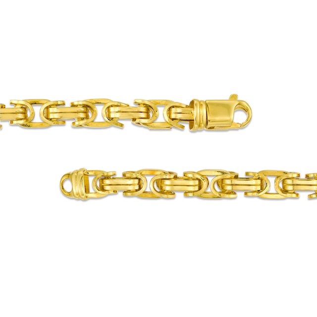 Men's 6.2mm Byzantine Chain Bracelet in 10K Gold - 8.5"|Peoples Jewellers