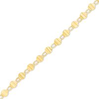 Made in Italy Diamond-Cut Disc Link Bracelet in 10K Gold - 7.75"|Peoples Jewellers